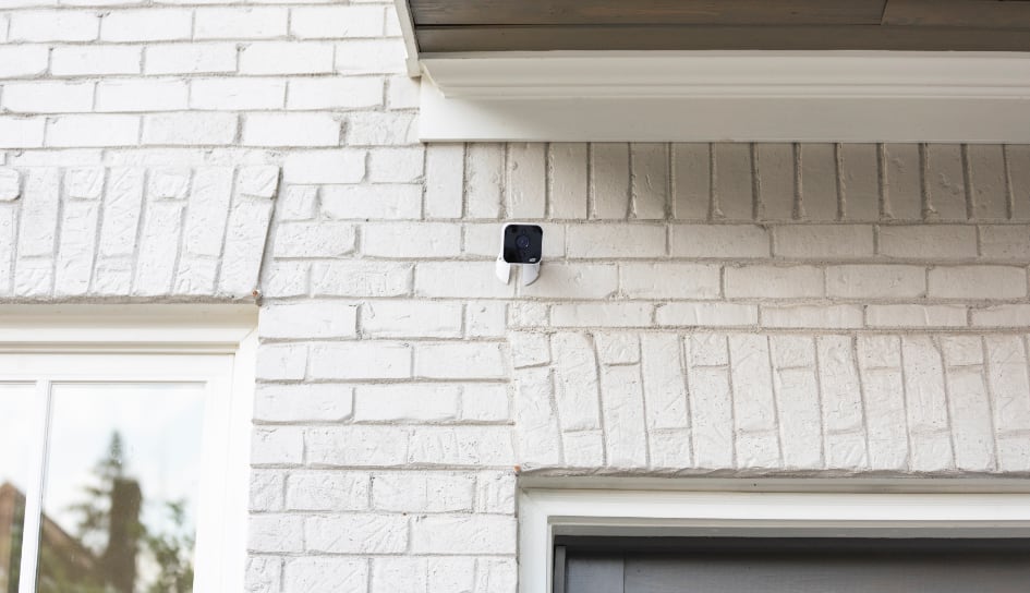 ADT outdoor camera on a West Bloomfield home